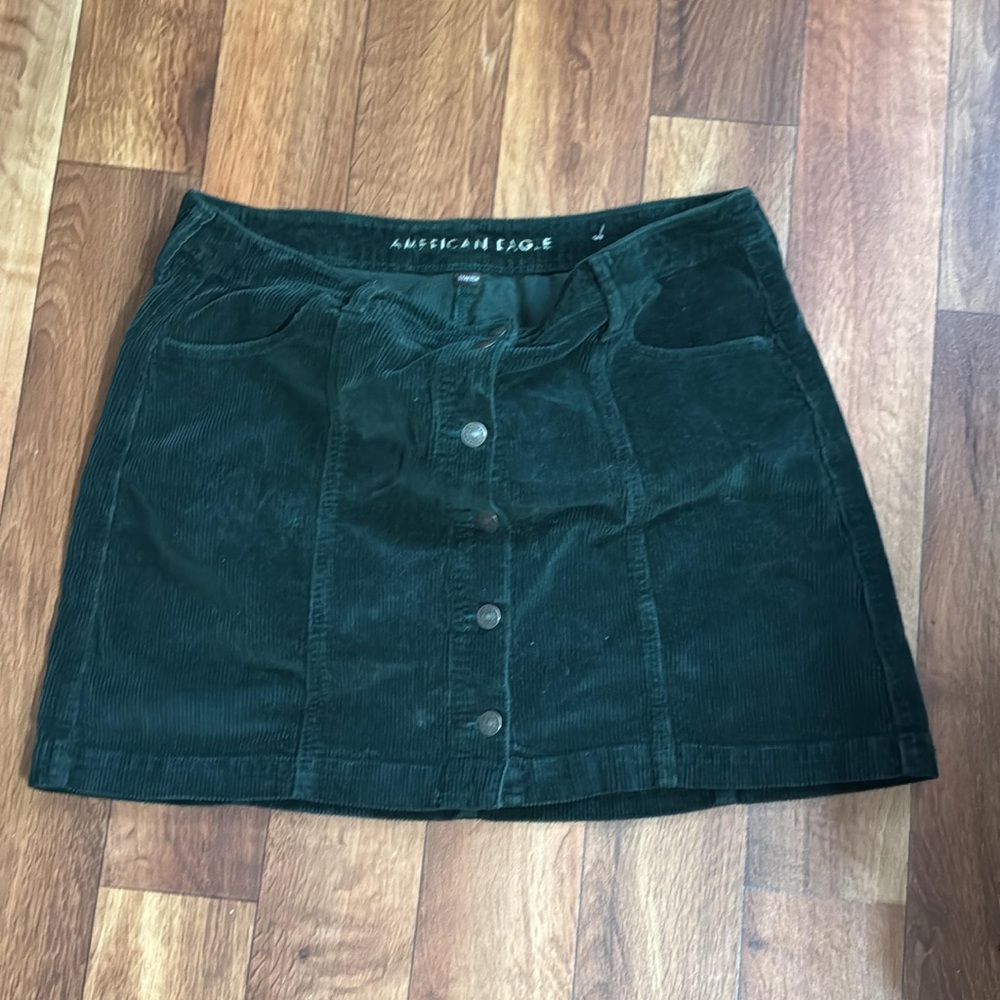 American Eagle Outfitters Dark Green Mini Skirt
